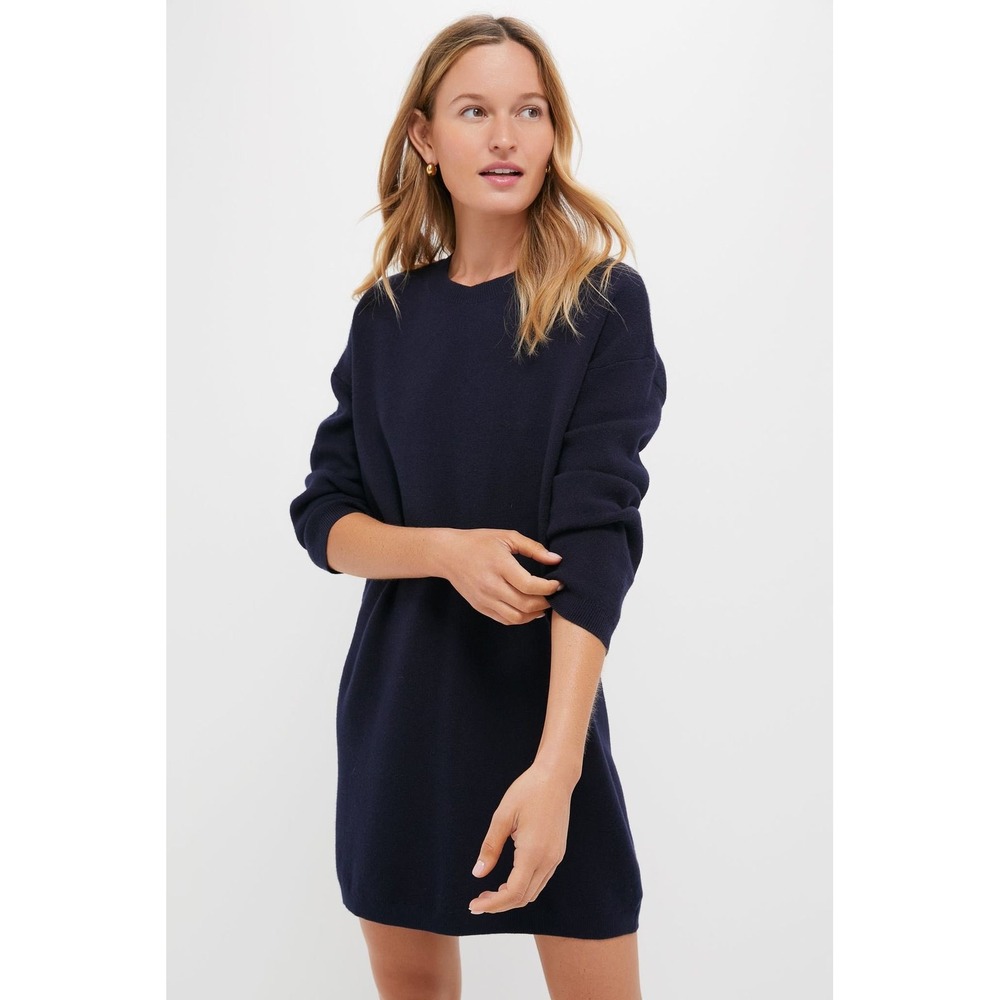 Tuckernuck x Pomander Place | Vivianne Crewneck Dress Size M Navy Blue Knit